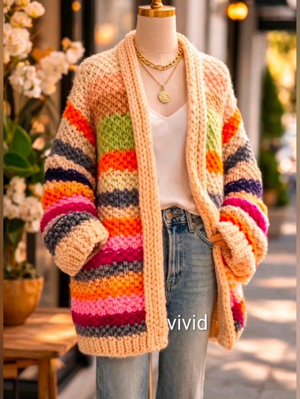 Anthropologie Mayflower Stripe Crochet Cardigan In Ivory Sz One Size NIP $250